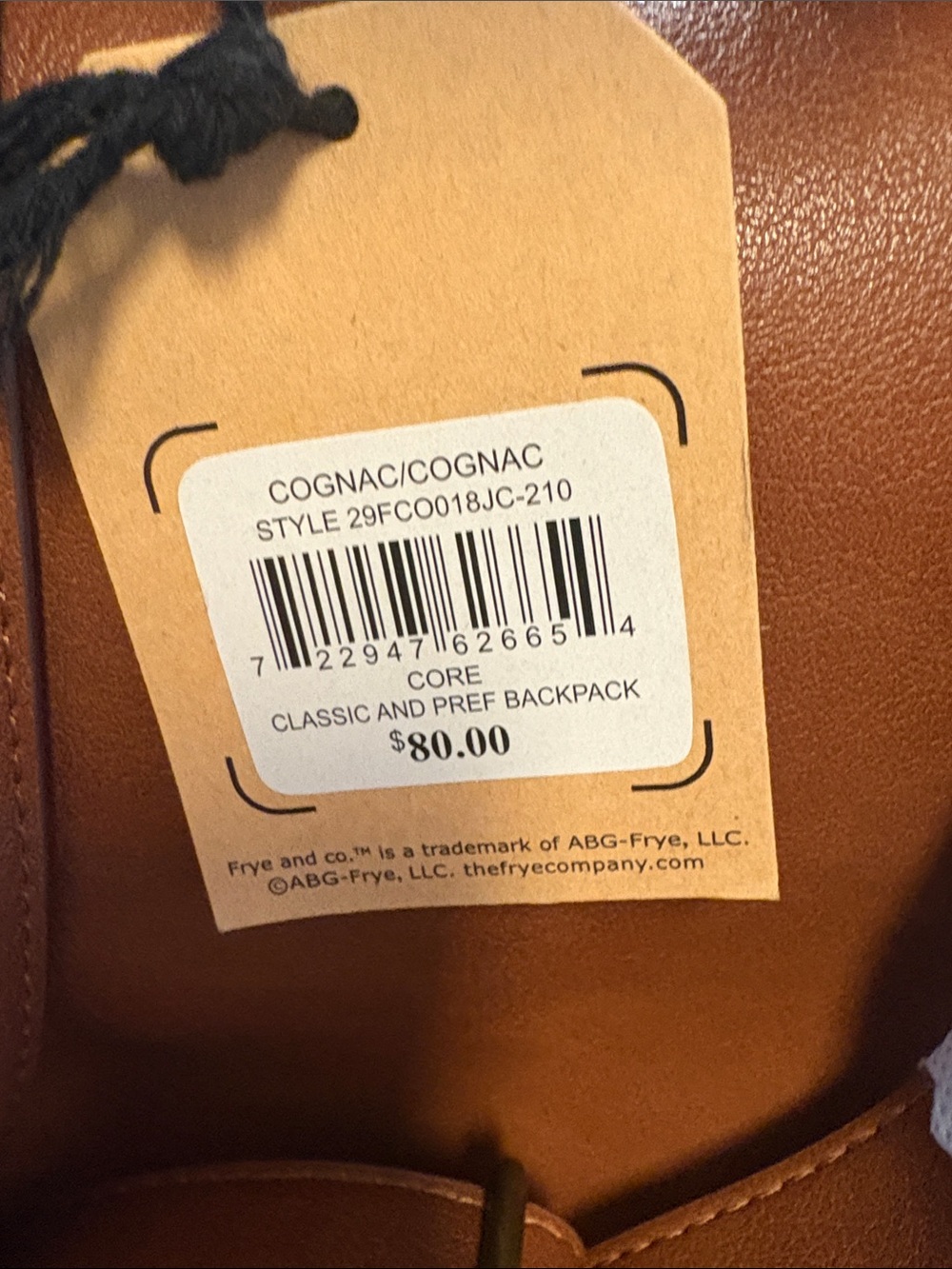 643 Frye Leather Backpack in Warm Cognac Brown - Picture 6 of 8